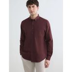 LC Waikiki Bordo Regular Fit Gabardin Erkek Gömlek