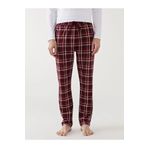 LC Waikiki Bordo Standart Kalıp Ekose Erkek Pijama Alt
