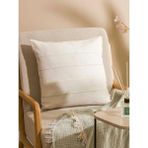 LC Waikiki Çizgili Nakışlı Kırlent Kılıfı 45X45 cm (S6) - Bej