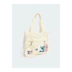 LC Waikiki Ekru Stitch ve Angel Baskılı Kız Çocuk Omuz Çantası