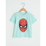 LC Waikiki Erkek Bebek Spiderman Tişört - Açık Turkuaz - 24 - 36 Ay