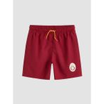 LC Waikiki Galatasaray Baskılı Erkek Çocuk Deniz Şortu (S6) - Kırmızı - Dropsuz - 12 - 13 Yaş