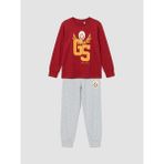 LC Waikiki Galatasaray Baskılı Erkek Çocuk Pijama Takım (S6) - Kırmızı - 12 - 13 Yaş