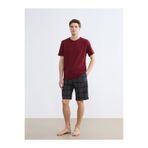 LC Waikiki GiyÇık Storeden Bordo Standart Kalıp Ekose Erkek Şortlu Pijama Takımı