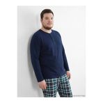 LC Waikiki GiyÇık Storeden Lacivert Standart Kalıp Ekose Erkek Pijama Takım