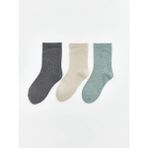 LC Waikiki Gri Erkek Çocuk Soket Çorap 3 Lü (S6) - 38 - 40 - Gri Melanj