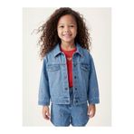 LC Waikiki GÜLİS GİYİM'DEN İndigo Nakışlı Kız Çocuk Jean Ceket