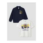LC Waikiki GÜLİS GİYİM'DEN Lacivert Fenerbahçe Baskılı Erkek Çocuk Sweatshirt ve Tişört
