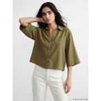 LC Waikiki Haki Oversize Kadın Gömlek - XL