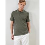 LC Waikiki Haki Polo Yaka Düz Erkek Tişört - M