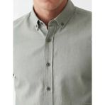 LC Waikiki Haki Regular Fit Armürlü Erkek Gömlek - XL