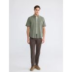 Lc Waikiki Haki Regular Fit Poplin Erkek Gömlek - 3XL
