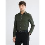 LC Waikiki Haki Slim Fit Armürlü Erkek Gömlek - XL