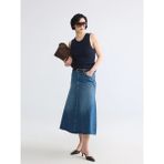 LC Waikiki Indigo A Kesim Midi Jean Etek