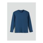 LC Waikiki Indigo Bisiklet Yaka Erkek Sweatshirt