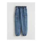 LC Waikiki Indigo Erkek Çocuk Kargo Jean Pantolon (S6)