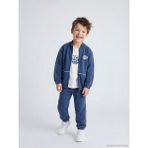 LC Waikiki Indigo Erkek Çocuk Tişört, Fermuarlı Sweatshirt ve Eşofman Alt - 1 - 2 Yaş - İndigo