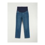 LC Waikiki İndigo Karın Panelli Straight Fit Hamile Jean Pantolon
