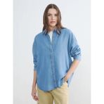 LC Waikiki Indigo Oversize Kadın Jean Gömlek - Açık İndigo Rodeo
