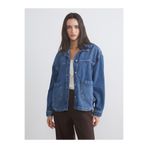 LC Waikiki İndigo Oversize Kadın Jean Gömlek