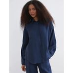 LC Waikiki Indigo Oversize Modal Karışımlı Kadın Gömlek - İndigo