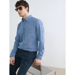LC Waikiki Indigo Regular Fit Armürlü Erkek Gömlek - İndigo - XL