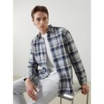 LC Waikiki Indigo Regular Fit Uzun Kollu Ekose Erkek Oduncu Gömlek