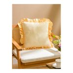 LC Waikiki Işıltılı Seçimler Çiçek Nakışlı Kırlent Kılıfı 45x45 cm, Açık Sarı