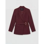 LC Waikiki Kadın Blazer Ceket Bordo Dokuma Malzeme ile Kruvaze Yaka ve Normal Kol Tipi - 36