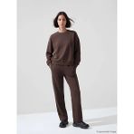 LC Waikiki Kahverengi Geniş Paça Soft Touch Kadın Eşofman Altı - 3XL