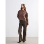 LC Waikiki Kahverengi Oversize Modal Karışımlı Kadın Gömlek - 44
