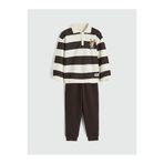 LC Waikiki Kahverengi Polo Yaka Erkek Çocuk Sweatshirt ve Eşofman Altı