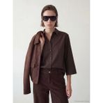 LC Waikiki Kahverengi Poplin Kadın Gömlek - 42