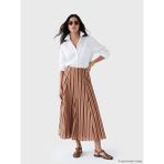 LC Waikiki Kahverengi Regular Fit Çizgili A Kesim Etek - XS