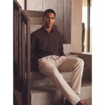 Lc Waikiki Kahverengi Regular Fit Erkek Keten Görünümlü Gömlek - XL