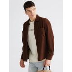 LC Waikiki Kahverengi Regular Fit Uzun Kollu Kadife Erkek Gömlek