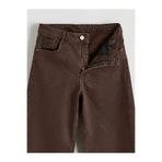 LC Waikiki Kahverengi Wideleg Kız Çocuk Jean Pantolon