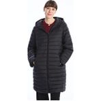 LC Waikiki Kapüşonlu Kadın Şişme Mont Polyester Uzun Kol Düz Yeşil Günlük Stil - 42