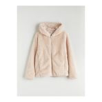 LC Waikiki Kapüşonlu Pelüş Kız Çocuk Fermuarlı Sweatshirt (W5)