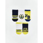 LC Waikiki Karışık Fenerbahçe Desenli Erkek Çocuk Patik Çorap 5 Li (S6) - Yarı Mat Naturel - Dropsuz - 30 / 33
