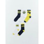 LC Waikiki Karışık Fenerbahçe Desenli Erkek Çocuk Soket Çorap 5 Li (S6) - 33 - 37 - Mix
