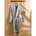 LC Waikiki Karışık Göz Baskılı Pamuklu Kadın Bornoz (S6) - 2XL