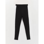 LC Waikiki Kids Beli Lastikli Kız Çocuk Tayt - 13 - 14 Yaş - Black
