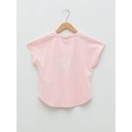 LC Waikiki Kids Bisiklet Yaka Baskılı Kısa Kollu Kız Çocuk Tişört - 10 Yaş - Pink