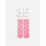 LC Waikiki Kids Kız Çocuk Ev Çorabı ve Saç Bandı - 35 - Pink
