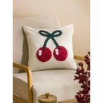 LC Waikiki Kiraz Nakışlı Kırlent Kılıfı 45X45 cm (S6) - Bej