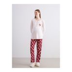 LC Waikiki Kırmızı Beli Lastikli Desenli Hamile Pijama Altı