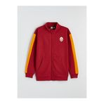 LC Waikiki Kırmızı Dik Yaka Galatasaray Baskılı Erkek Çocuk Fermuarlı Sweatshirt