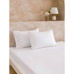 LC Waikiki Kırmızı Kalp Desenli Pamuklu Yastık Kılıfı 2 Li 50X70 cm (S6)