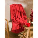 LC Waikiki Kirmizi Tomurcuk Desenli Tv Battaniyesi 100X150 - Kırmızı - 100 x 150 cm